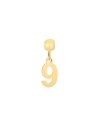 Charm Acero - Deslizable Numero 8mm - Color Oro y Acero