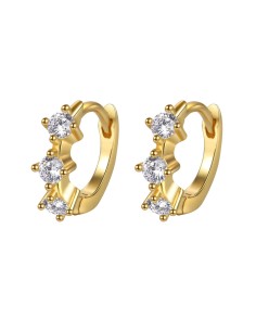 Pendiente Aro - Circonita - 12mm 2