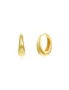 Pendientes Aro Oval - 10mm 12mm y 14mm - Bañado Oro y Plata Rodiada