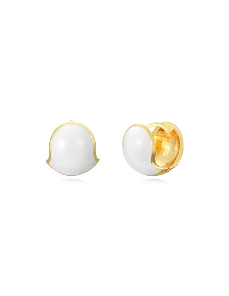 Pendientes Aros - Enamel - 13 mm - Bañado Oro Pendientes Aros - Enamel - 13 mm - Bañado Oro