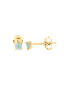 Pendientes Mineral - Redondo 3mm - Bañado Oro 2