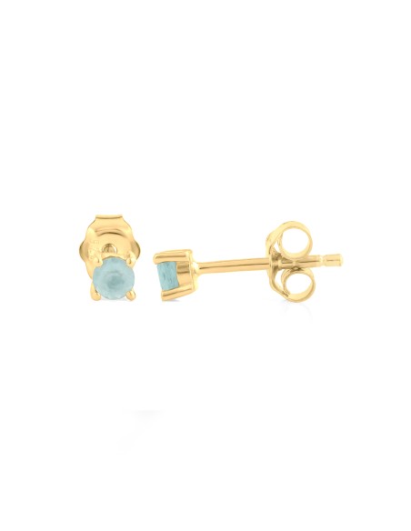 Pendientes Mineral - Redondo 3mm - Bañado Oro