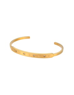 Pulsera Acero Esclava - Circonita - 65mm - Bañado Oro 2