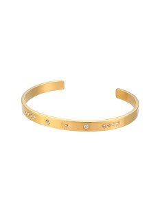 Pulsera Acero Esclava - Sol Circonita - 62mm - Bañado Oro 2