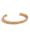 Pulsera Acero Esclava - Circonita - 63mm - Bañado Oro