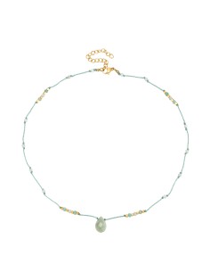 Collar Acero Mineral - Pera - 40 + 5 cm - Color Oro 2