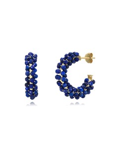 Pendientes Minerales - Aro 25 mm - Bañado Oro 2