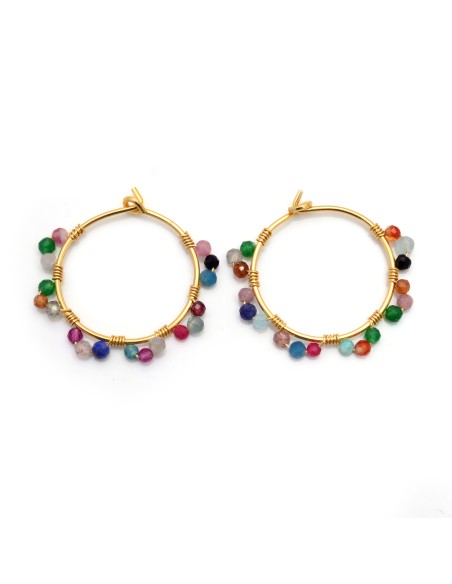 Pendientes Mineral - 20mm - Bañado Oro