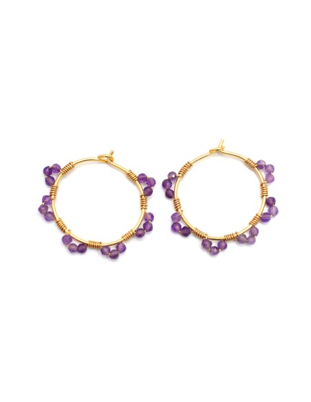 Pendientes Mineral - 20mm - Bañado Oro