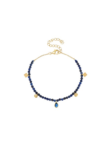 Pulsera Mineral - 2,5mm - 16+4 cm - Bañado Oro