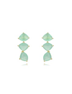 Pendientes Minerales 29 mm Bañado Oro 2