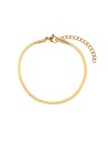 Pulsera Acero - 2 mm,3 mm, 4mm, 5 mm Herryingbone - 16+4 cm - Color Oro