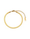 Pulsera Acero - 2 mm,3 mm, 4mm, 5 mm Herryingbone - 16+4 cm - Color Oro