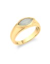 Anillo Bronce- Mineral 5*10mm - 1 Micron Bañado Oro