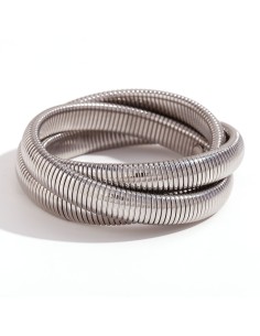 Pulsera Acero - Triple estirable - Acero y Oro Color 2