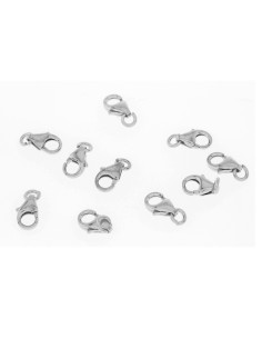 Mosqueton Plata - Cierre 10mm- 5u - Bañado Oro y Plata Rodiada 2