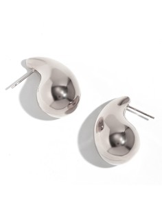 Pendiente Acero - Lágrima 31,50mm - Color Oro y Acero 2