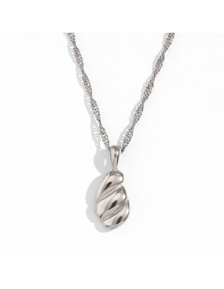 Collar Acero Panal - 41+5 cm - Acero y Oro Color