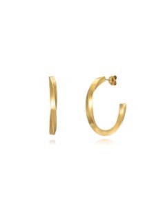 Pendientes Trenzado - Semi Aro 4mm - 33mm,3 9mm, 43mm Ext - Color Oro 2