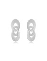 Pendientes Acero -  Triple Oval 65*26mm - Color Oro y Acero