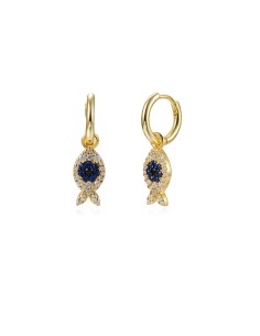 Pendientes Circonia - Pez - 24 mm 2