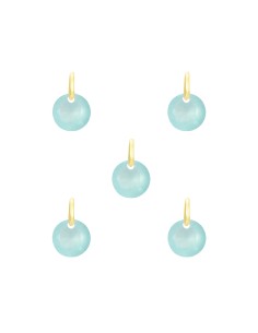 Charm Circonita - 5mm - 5ud - Bañado Oro y Plata Rodiada 2