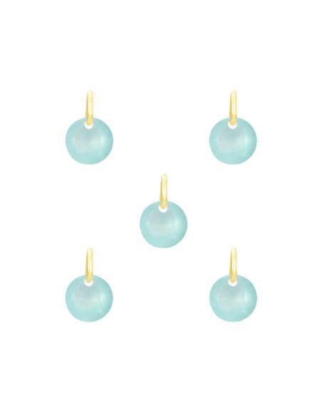 Charm Circonita - 5mm - 5ud - Bañado Oro y Plata Rodiada Charm Circonita - 5mm - 5ud - Bañado Oro y Plata Rodiada