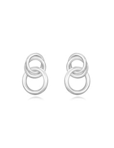 Pendientes Acero Aro Doble - 22 mm - Colro Oro y Plata 2