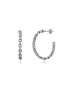 Pendientes Aro Eslabón - 28 mm, 25 mm, 20 mm, 16 mm - Bañado oro y Plata Rodiada 2