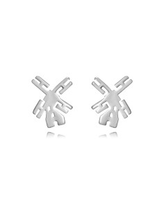 Pendientes Molino 8 mm - Bañado Oro y Plata Rodiada 2