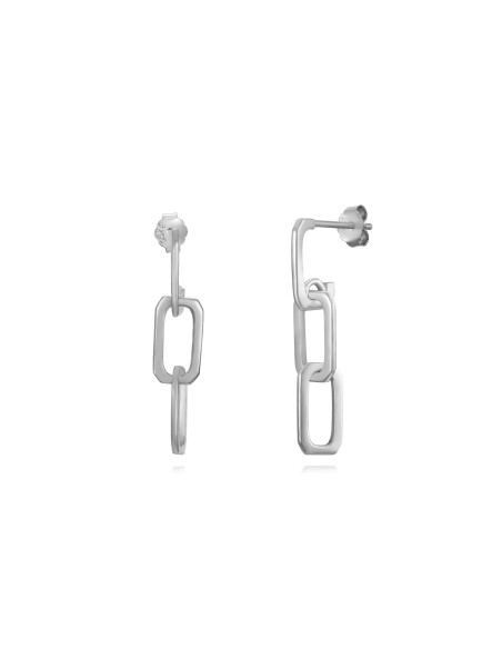 Pendientes Eslabón 26 mm - Bañado Oro y Plata Rodiada