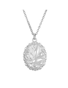 Collar - Hojas 18 mm - 38 + 4 cm - Bañado Oro y Plata Rhodiada 2