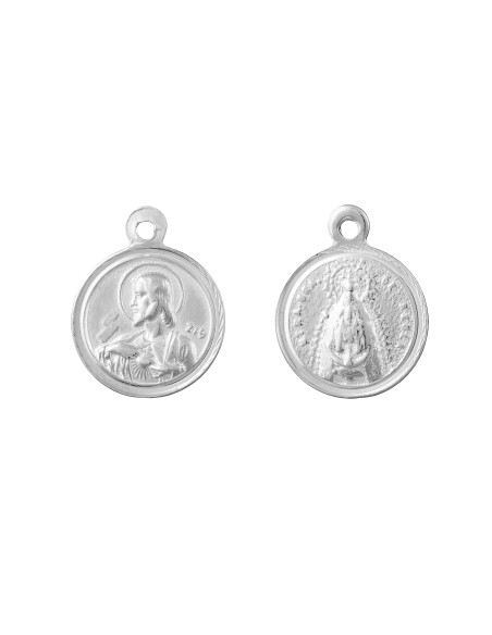 Charm - Escapulario - 12mm - Bañado Oro y Plata