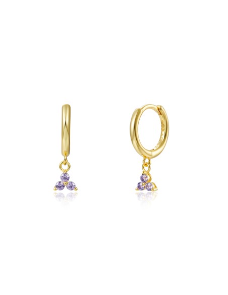 Pendiente Circonita - Flor