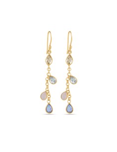 Pendientes Minerales - 50mm - Bañado Oro y Plata