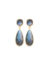 Pendientes Minerales - Largo 35*11,50mm - Bañado Oro y Plata