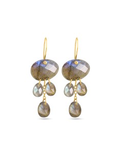 Pendientes Mineral - 32mm - Bañado Oro 2
