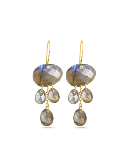 Pendientes Mineral - 32mm - Bañado Oro