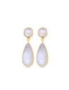 Pendientes Minerales - Largo 35*11,50mm - Bañado Oro y Plata