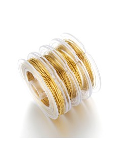 Hilo Acero - 0,30mm, 0,40mm - 10 mts - Color Oro