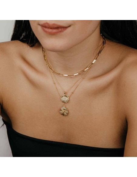 Collar Circonita - Elemento Agua - 50+5cm - Bronce