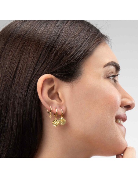 Pendientes Ojo - Aro 11mm - Circonita