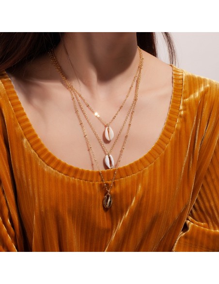 Collar Bronce - Tres Conchas