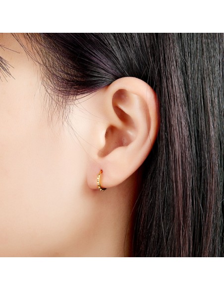 Pendiente Aro Bolitas - 10mm