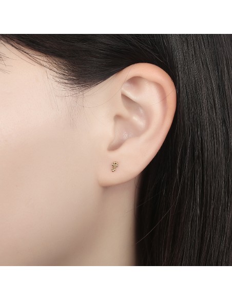 Pendiente - Lagrima 3*5mm y Cuadrado 4mm