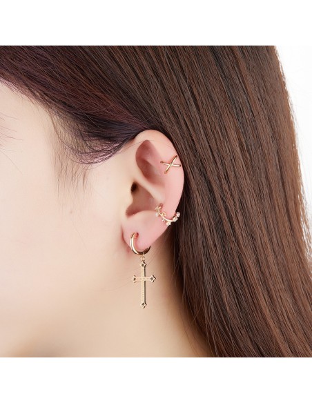 Pendientes Circonita - Cruz