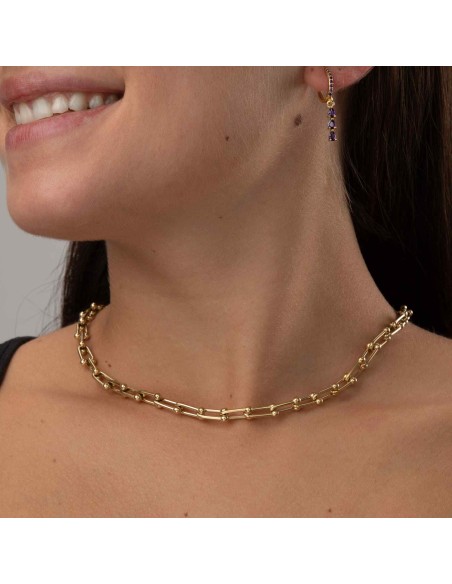 Collar Acero - Eslabón - 43+5 cm y 44+5 cm - Color Oro y Color Acero