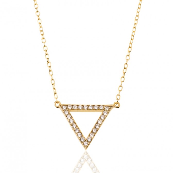 Collar Circonita - Triangulo - 38+3cm