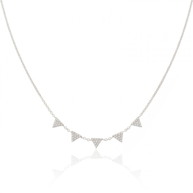 Collar Circonita - Triangulo - 40+3cm