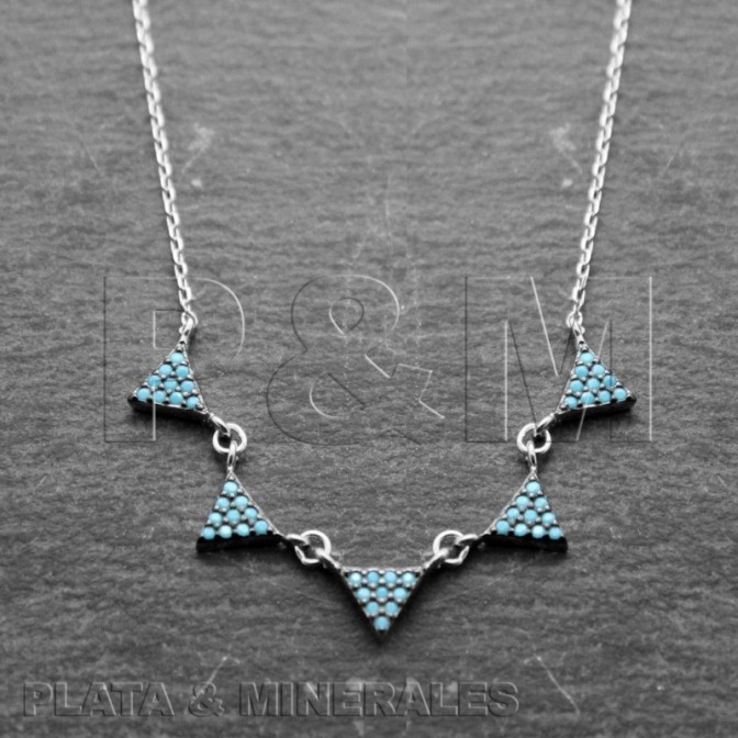 Collar Circonita -5 Triangulos